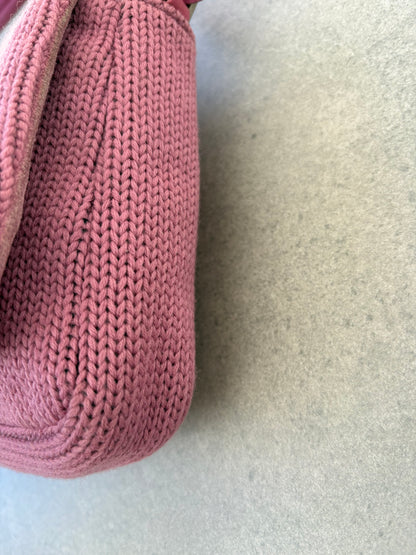Prada Knit Shoulder Bag Pink