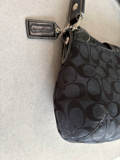 Coach Soho Black Monogram Shoulder Bag
