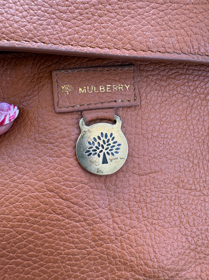 Mulberry Roxanne Tan Grained Leather Satchel Bag