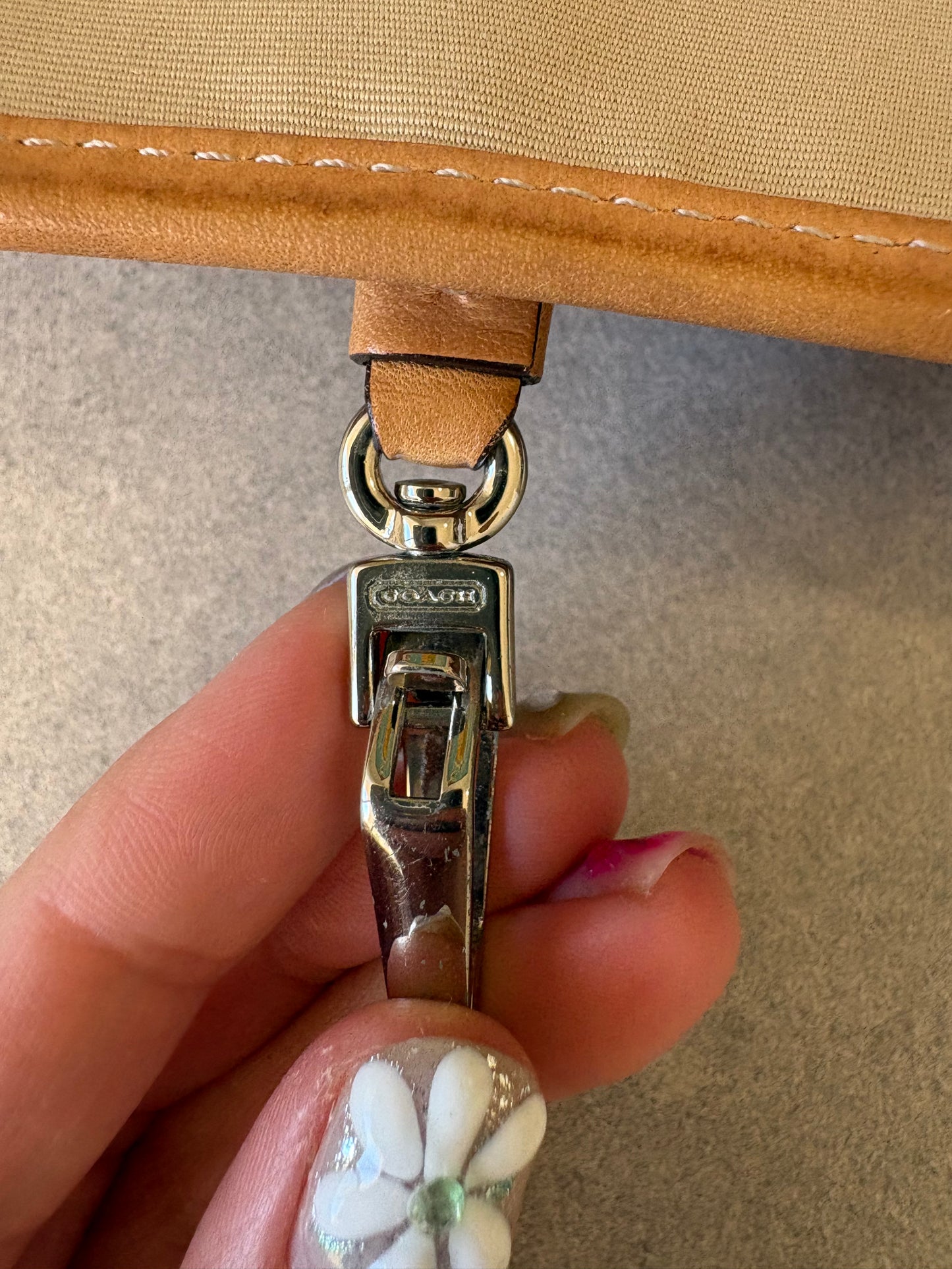 Coach Pink Shoulder Bag with Clasp