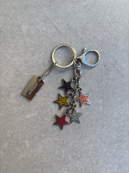 Coach Multicoloured Star Keyring