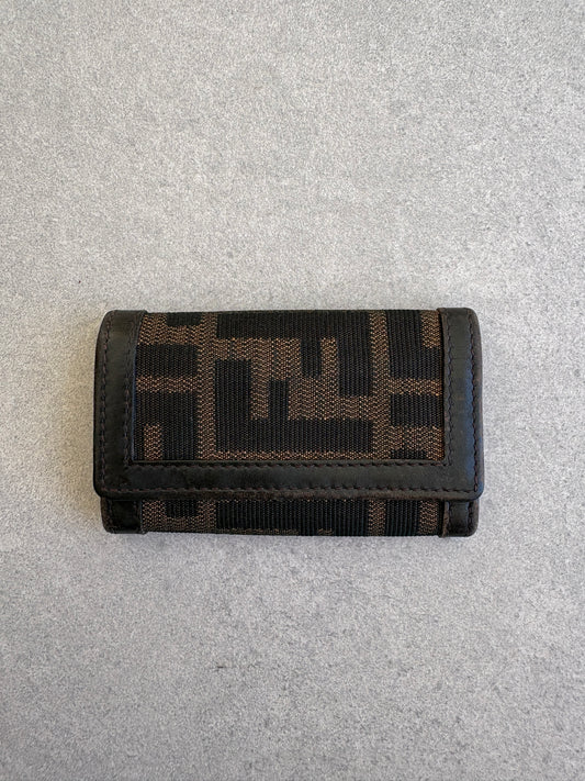 Fendi Zucca Canvas and Leather Key Holder