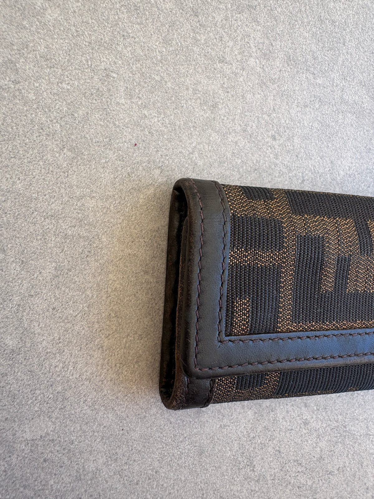 Fendi Zucca Canvas and Leather Key Holder