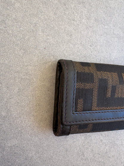 Fendi Zucca Canvas and Leather Key Holder