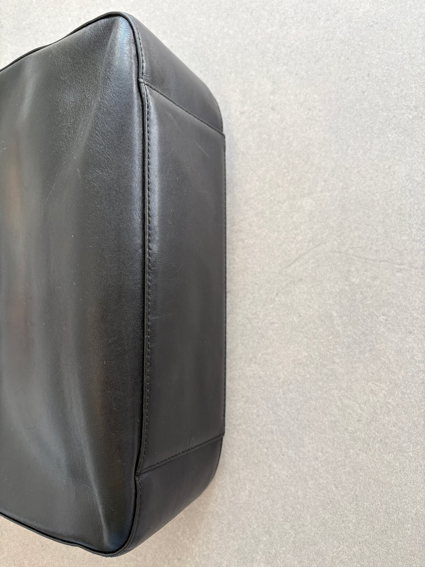 Burberry Beige Nova Check and Black Leather Shoulder bag
