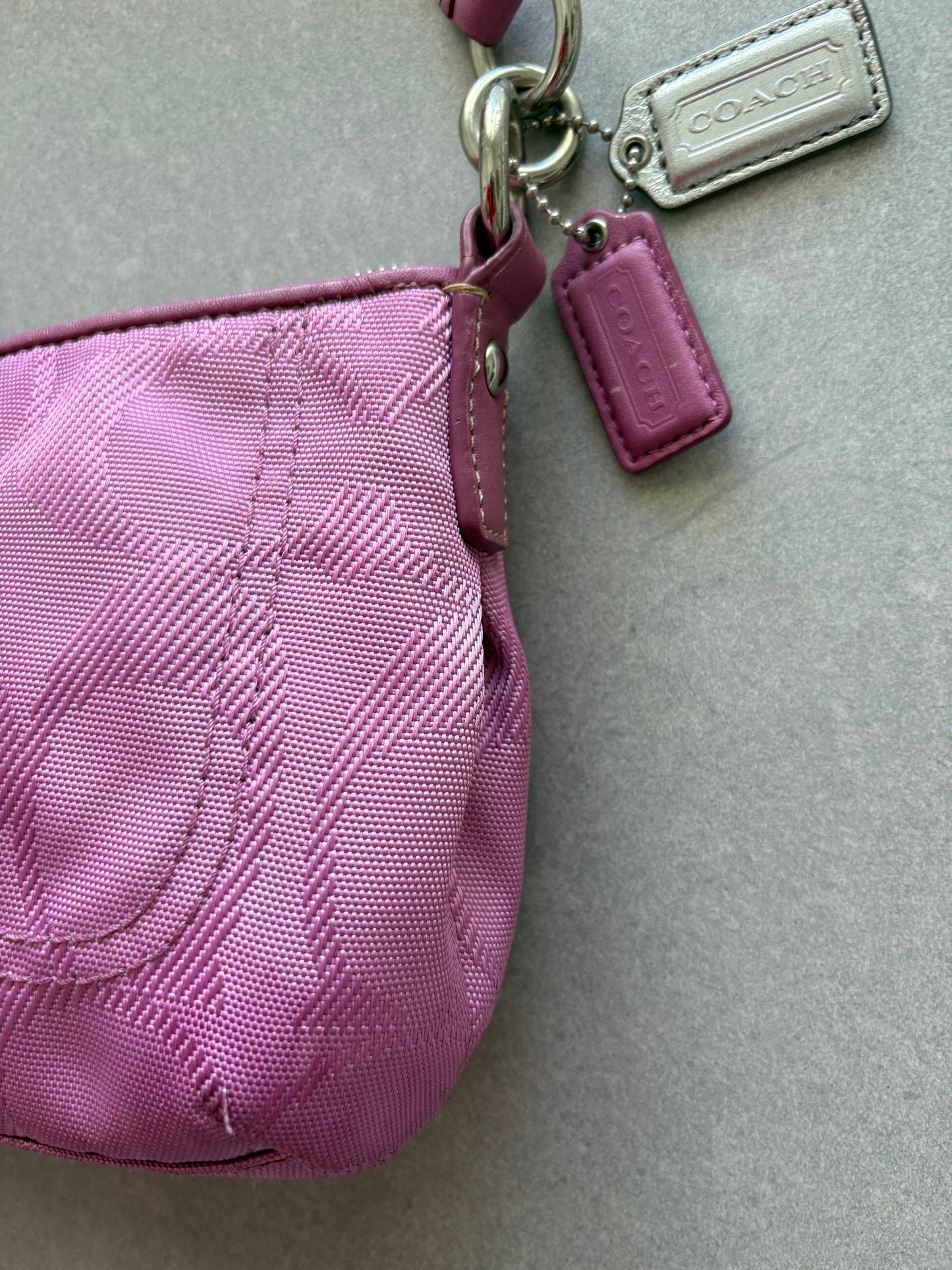 Coach Pink Monogram Shoulder Bag