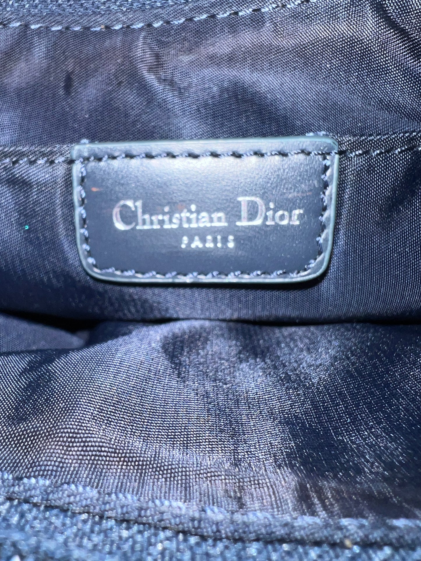 Christian Dior 2000s Blue Trotter Monogram Shoulder Bag