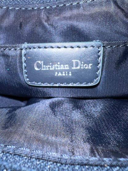 Christian Dior 2000s Blue Trotter Monogram Shoulder Bag