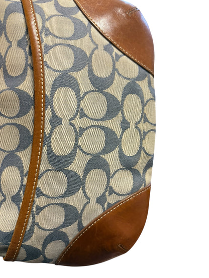 Coach Blue Monogram Shoulder Bag