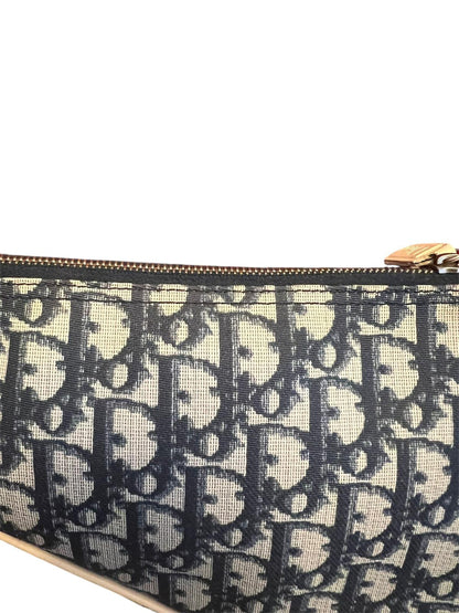Christian Dior Blue Monogram Saddle Shoulder Bag