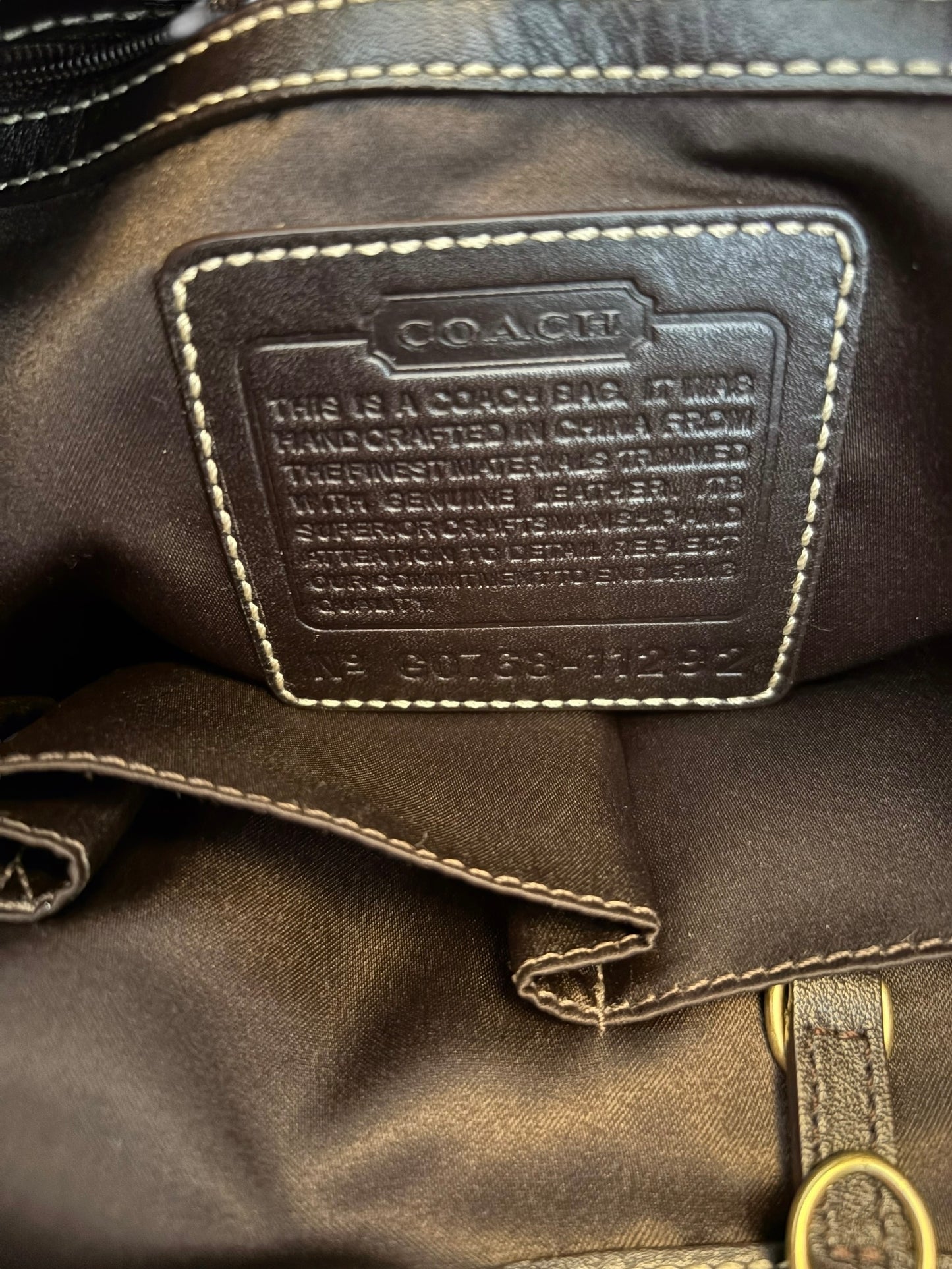 Coach Brown Signature Ergo Shoulder Bag