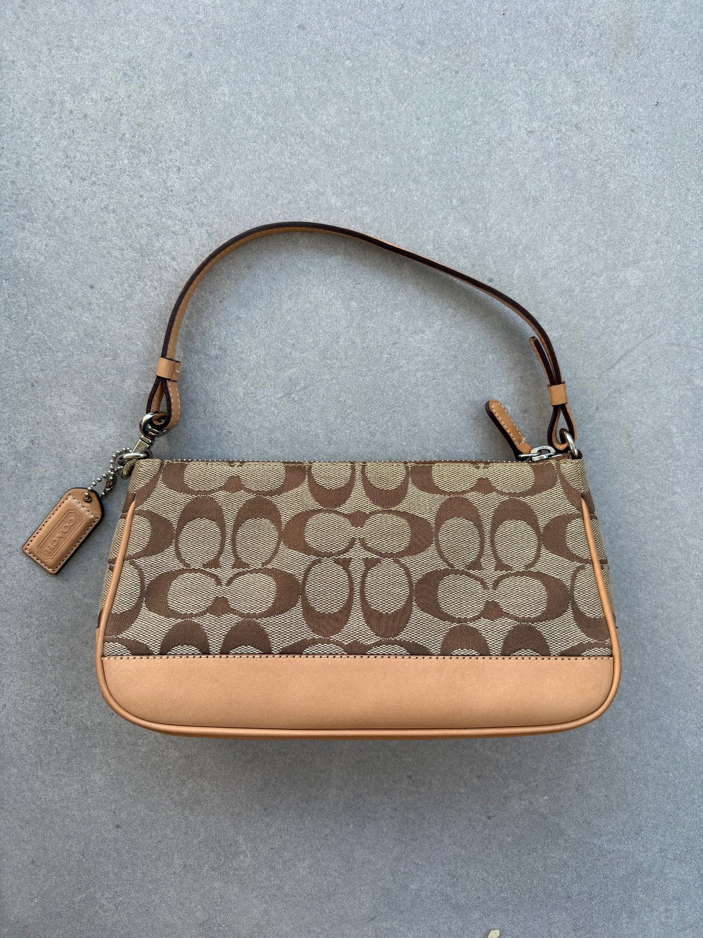 Coach Signature Demi Tan Shoulder Bag