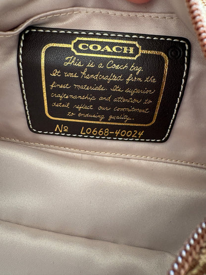Coach Demi Beige and Gold Pouch