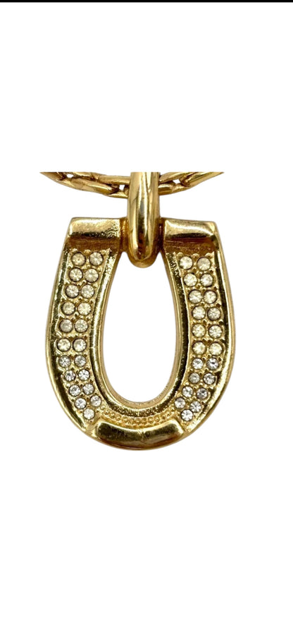 Dior Horseshoe Pendant Necklace