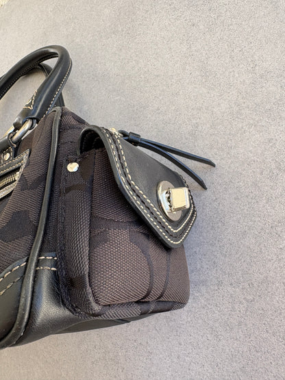 Coach Black Boston Monogram Bag