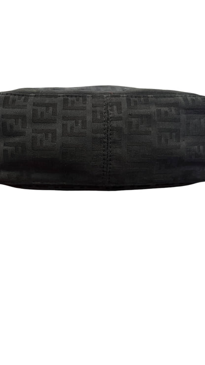 Fendi Zucca shoulder bag in black canvas