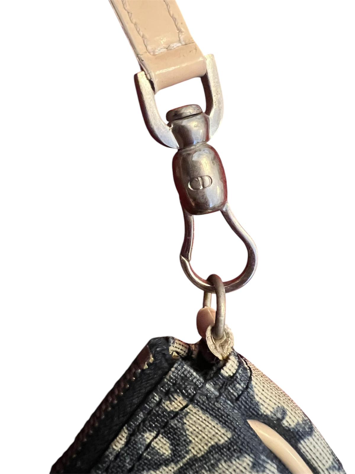 Christian Dior Blue Monogram Saddle Shoulder Bag
