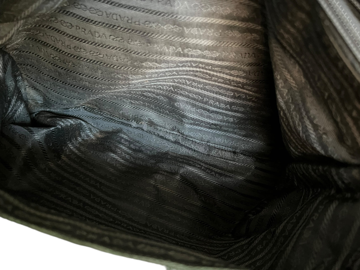 Prada Green Nylon Shoulder Tote Bag