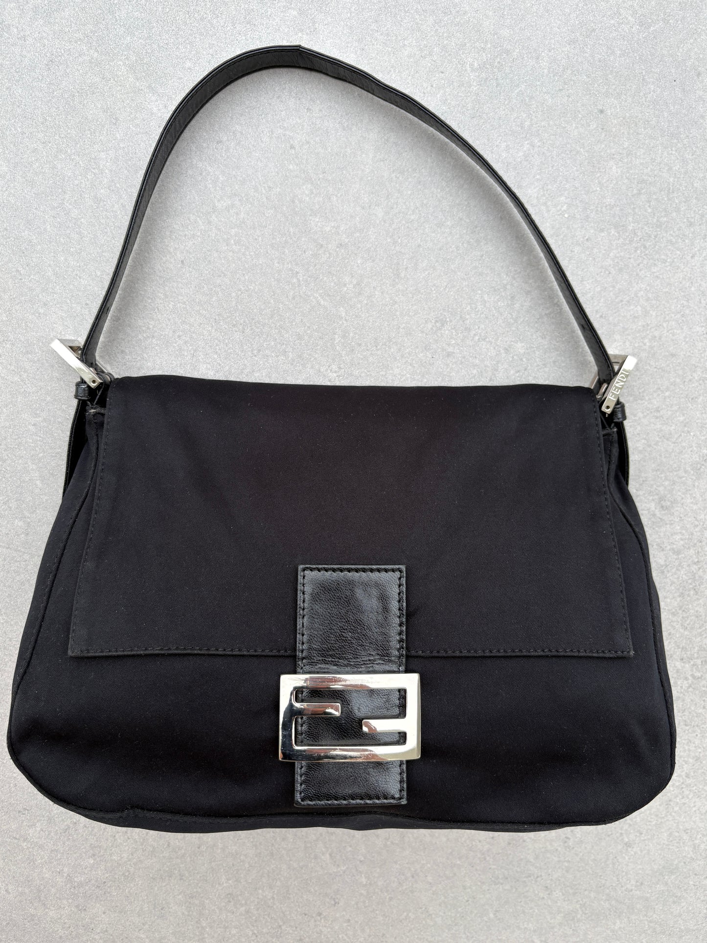 Fendi Baguette Mamma Shoulder Bag Black