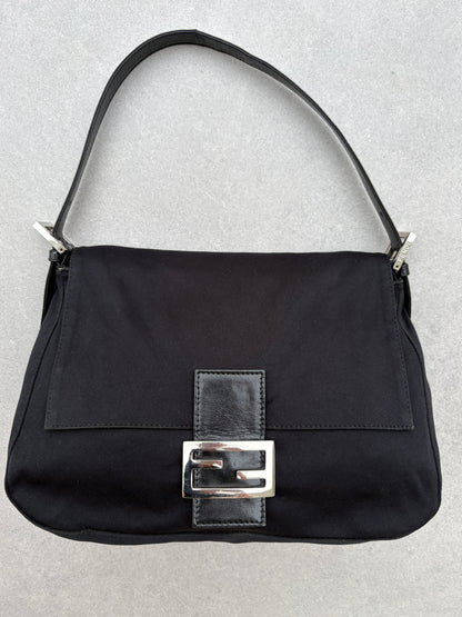 Fendi Baguette Mamma Shoulder Bag Black