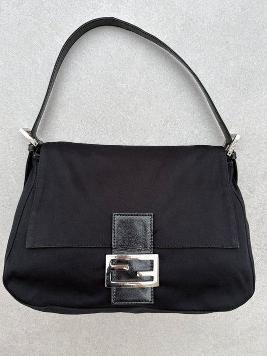 Fendi Baguette Mamma Shoulder Bag Black