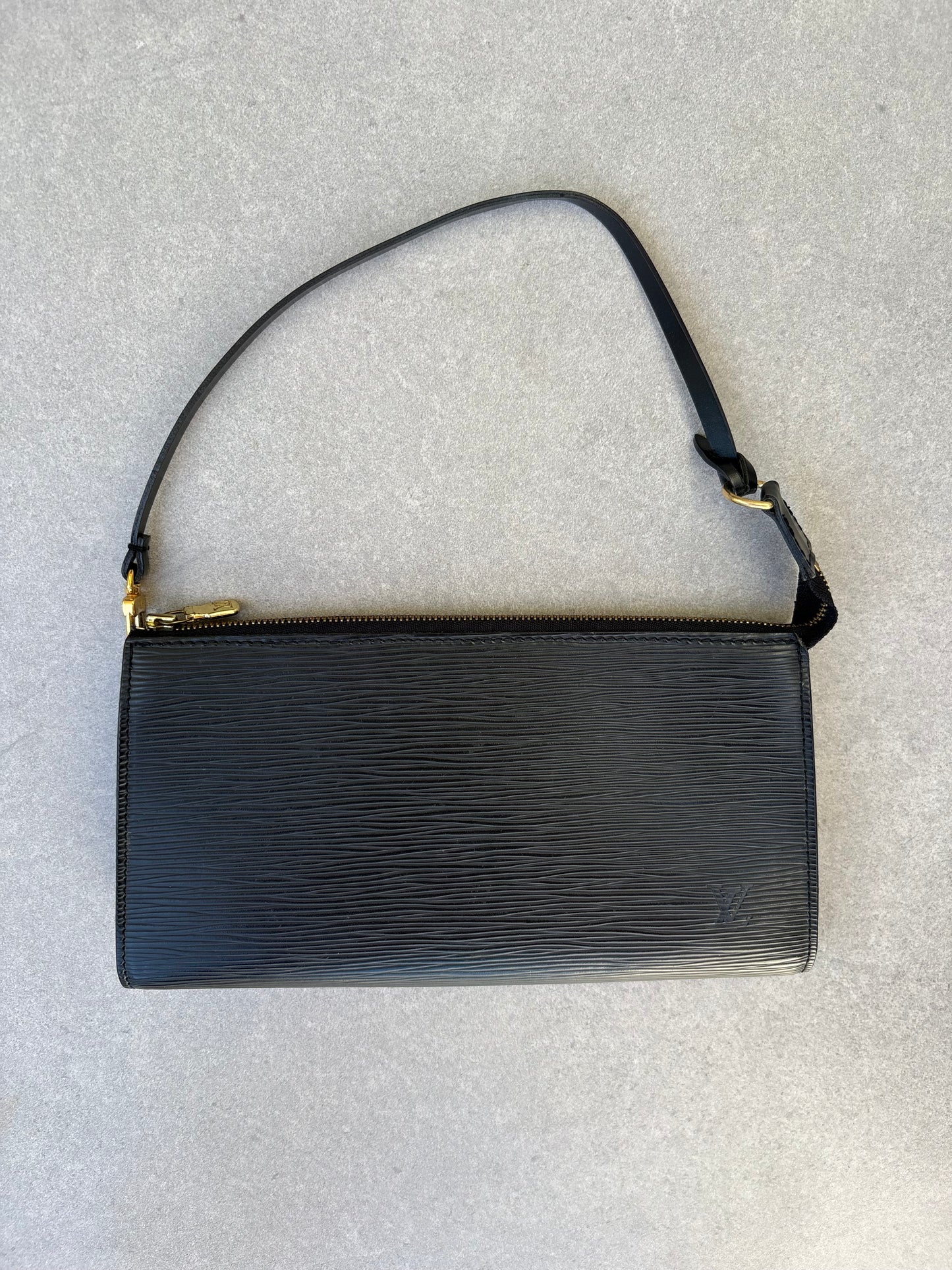 Louis Vuitton Black Epi Leather Pochette Accessoires