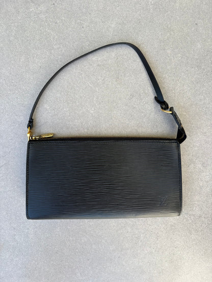 Louis Vuitton Black Epi Leather Pochette Accessoires