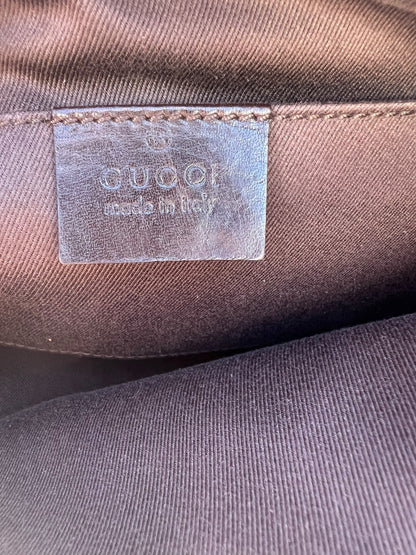 Gucci Brown GG Canvas and Leather Pochette