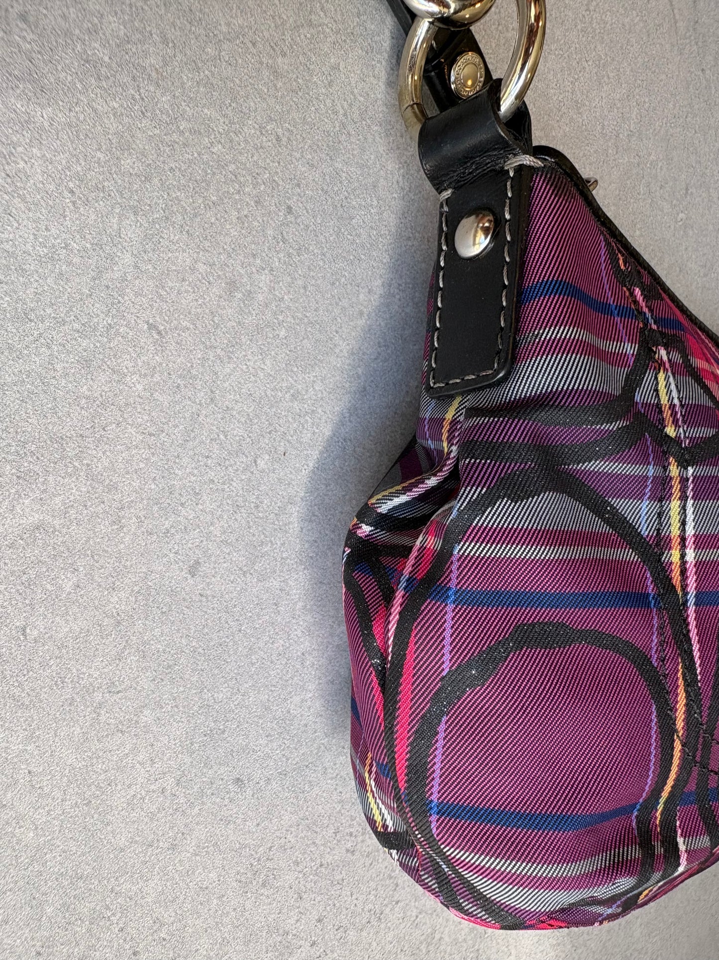 Coach Poppy Tartan Shoulder Bag
