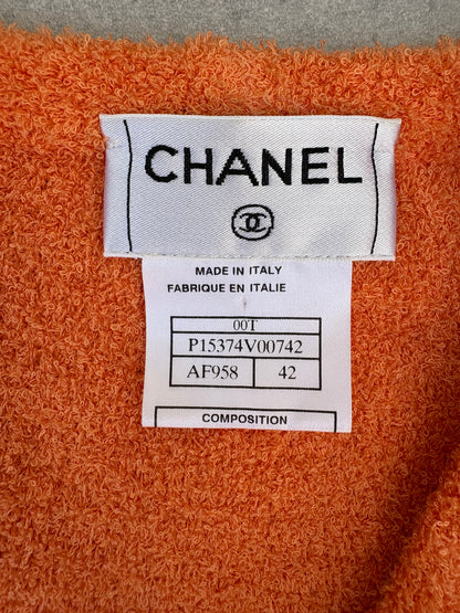 Chanel Orange Cardigan Size M