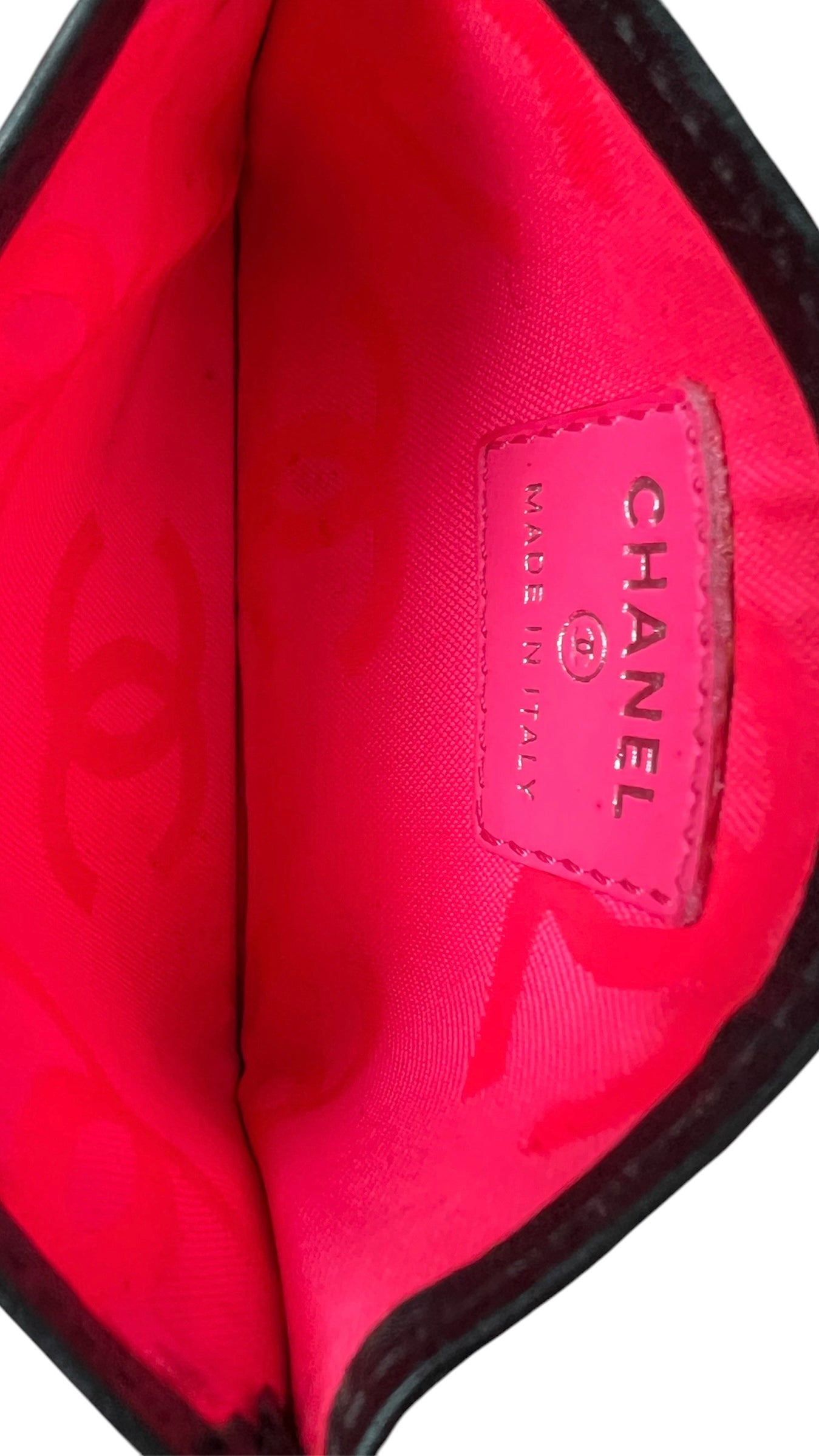 Chanel Black Quilted Lambskin Cambon Card Holder