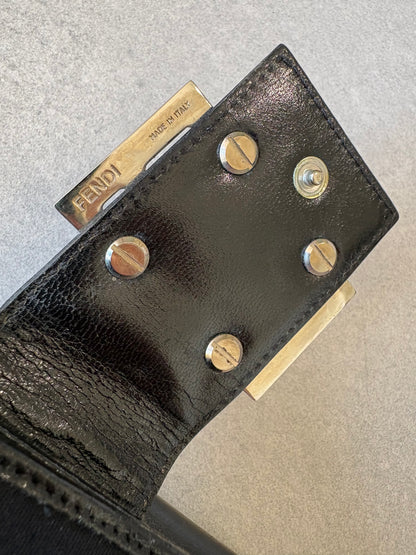 Fendi Black Canvas and Leather Wallet