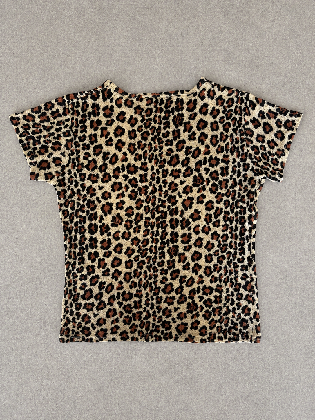 Fendi Leopard Print Short Sleeve Top – Size IT 42 / AU 10