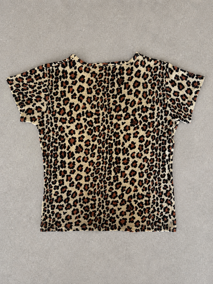 Fendi Leopard Print Short Sleeve Top – Size IT 42 / AU 10