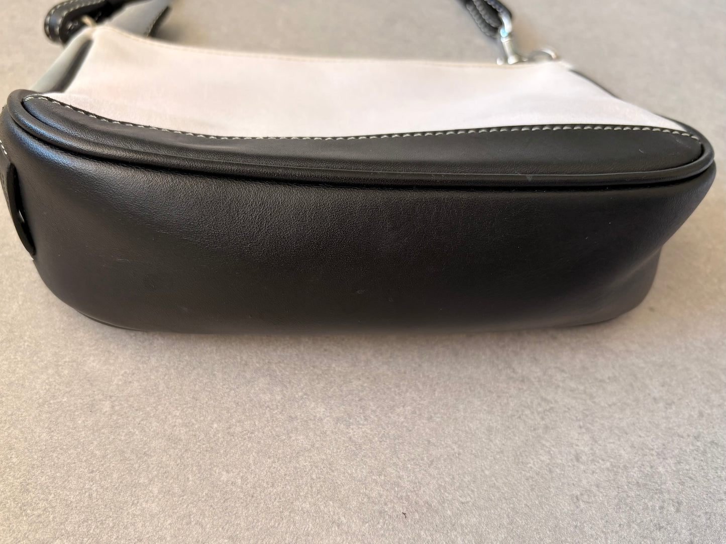 Coach White and Black Demi Shoulder Bag
