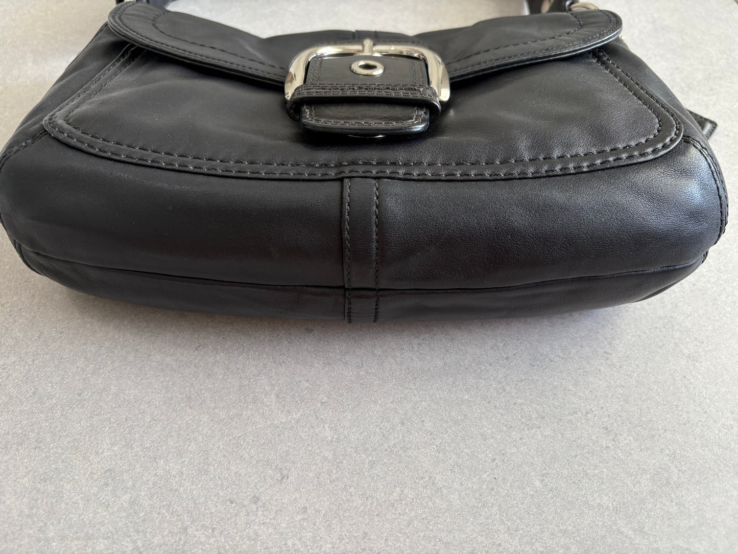 Coach Soho Black Leather Shoulder Bag