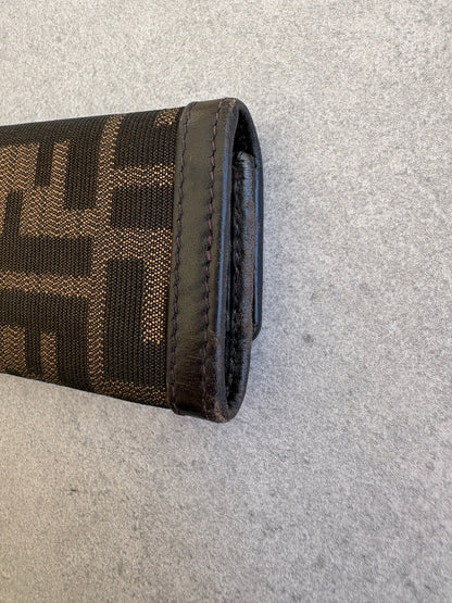 Fendi Zucca Canvas and Leather Key Holder