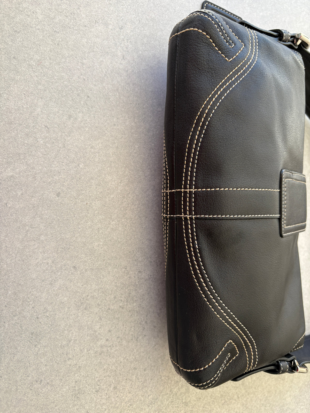 Coach Soho Black Leather Shoulder Bag