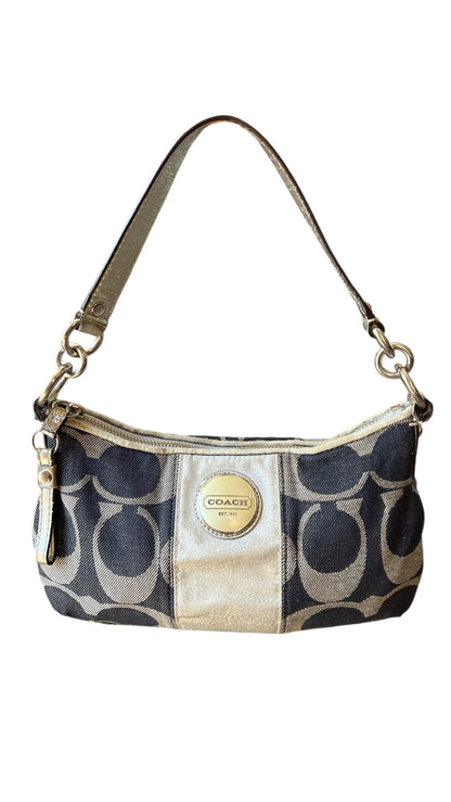 Coach Denim Monogram Shoulder Bag