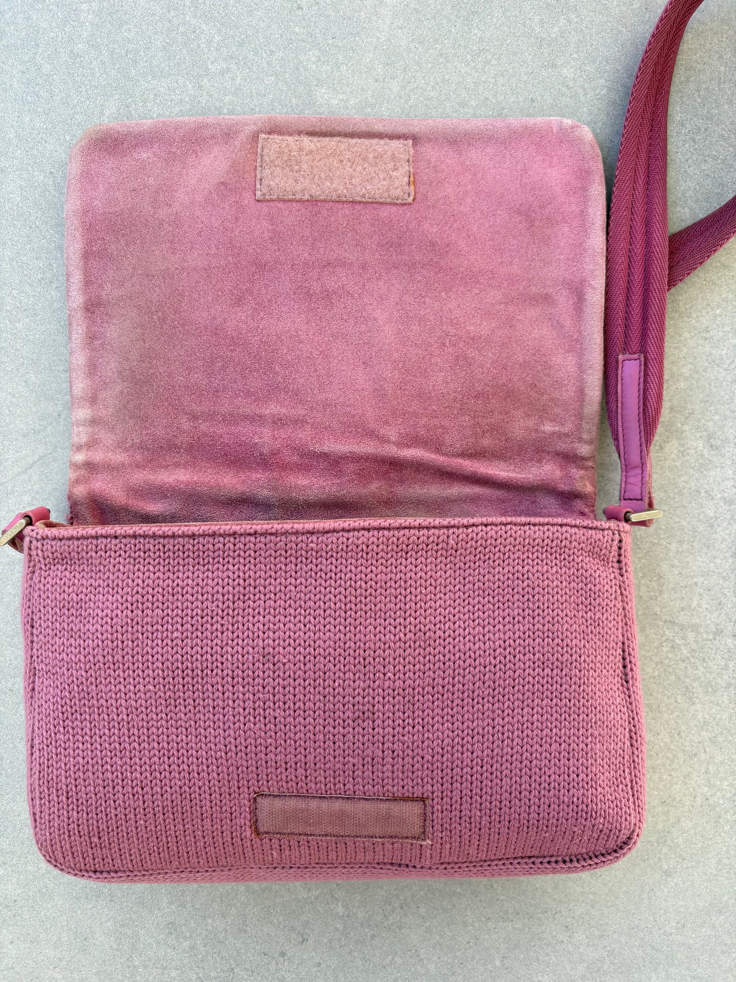 Prada Knit Shoulder Bag Pink