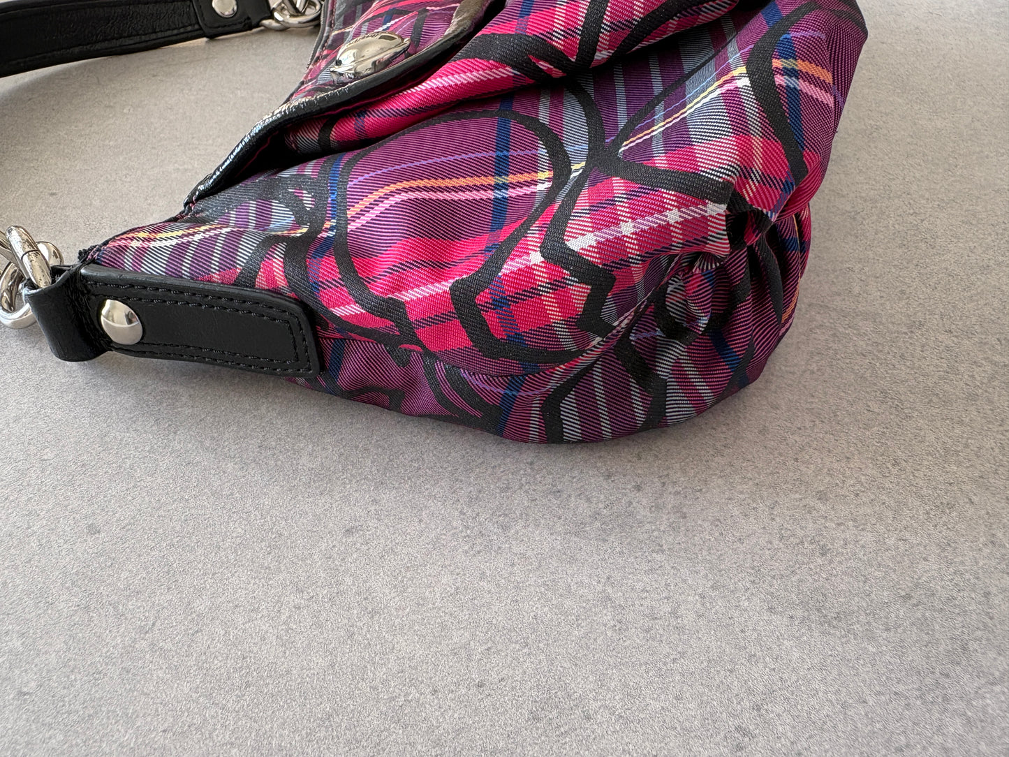 Coach Poppy Tartan Shoulder Bag