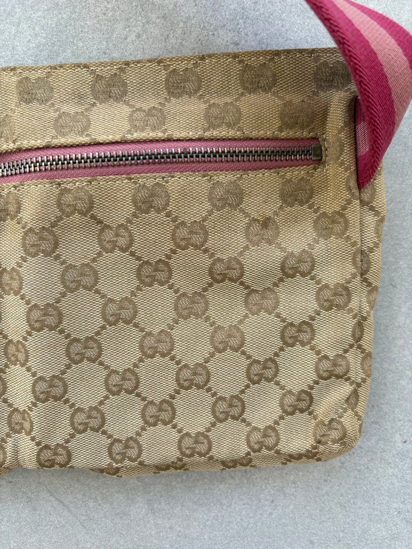 Gucci Belt Bag Pink and Beige
