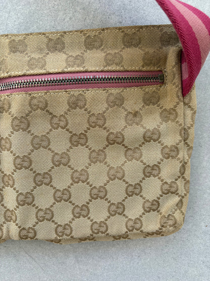 Gucci Belt Bag Pink and Beige