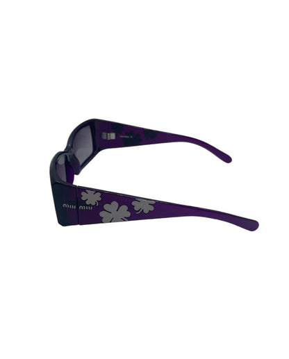 Miu Miu Clover Sunglasses Purple