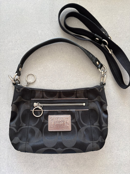 Coach Poppy Black Poppy Two-Way Handbag