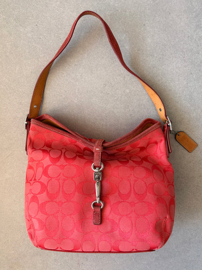 Coach Soft Clip Hobo Bag Red