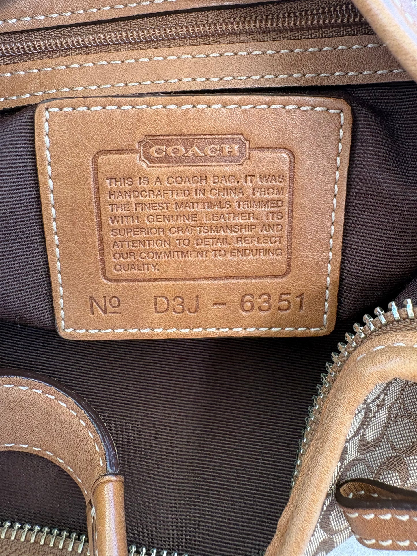 Coach Soho Monogram Bag Brown with Dustbag