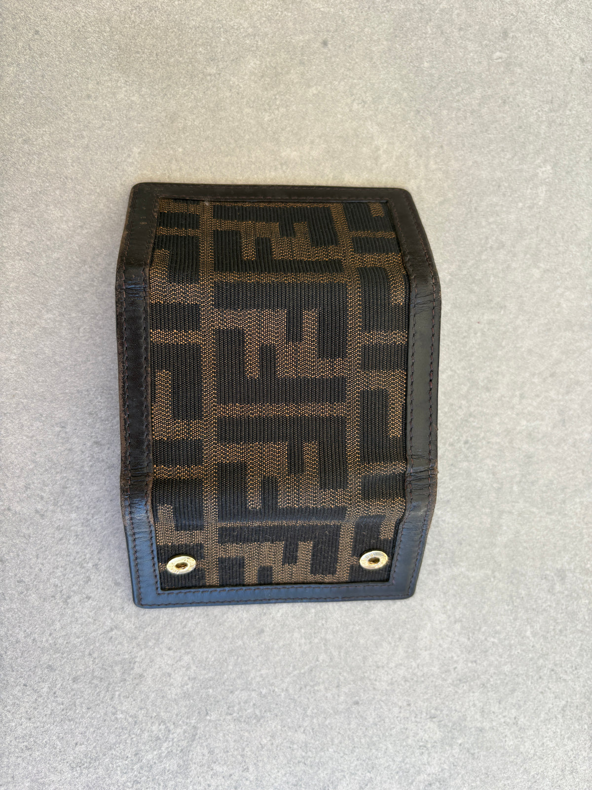 Fendi Zucca Canvas and Leather Key Holder