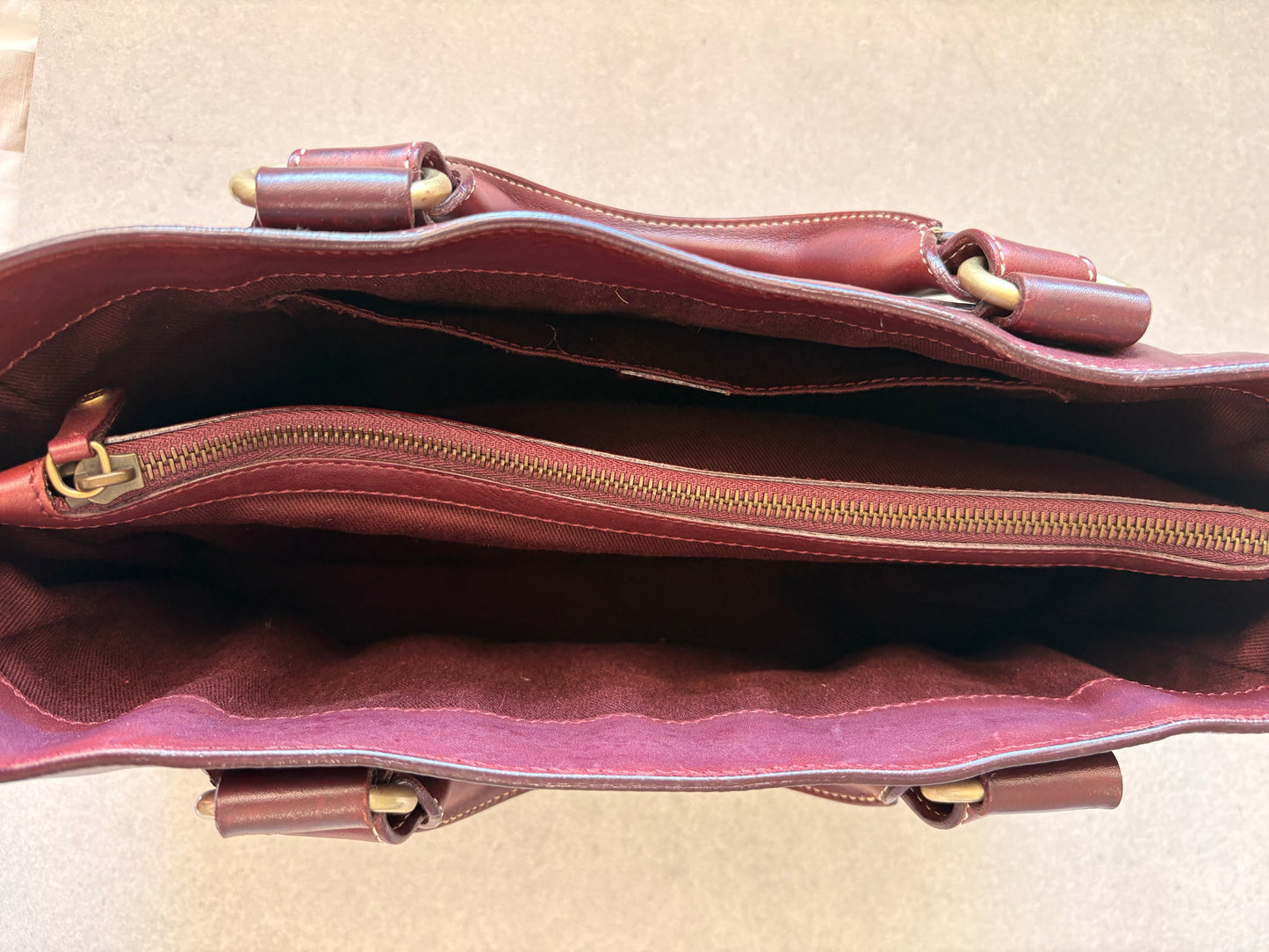 Celine Boogie Bag Maroon Leather