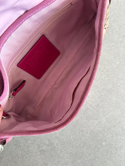 Coach Exotics Soho Patchwork with Pink Snakeskin Shoulder Bag